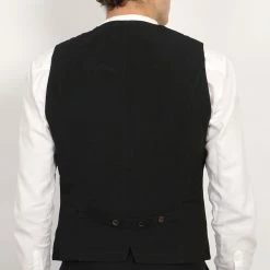 HANSEN GARMENTS DANIEL | Four Button Waistcoat | Black 7 HANSEN GARMENTS DANIEL | Four Button Waistcoat | Black -Heschung shop daniel four button waistcoat black 168473