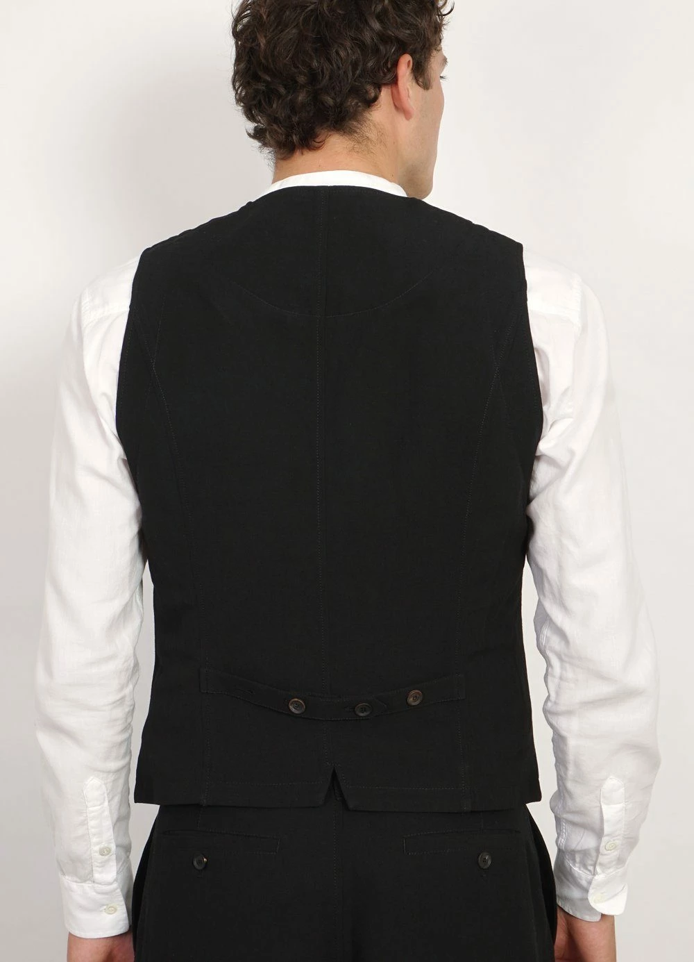HANSEN GARMENTS DANIEL | Four Button Waistcoat | Black 5 HANSEN GARMENTS DANIEL | Four Button Waistcoat | Black - Image 3
