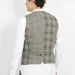 HANSEN GARMENTS DANIEL | Four Button Waistcoat | Mixed Check 7 HANSEN GARMENTS DANIEL | Four Button Waistcoat | Mixed Check -Heschung shop daniel four button waistcoat mixed check 277448