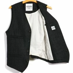 HANSEN GARMENTS DANNY | Classic Waistcoat | Black Marble -Heschung shop danny classic waistcoat black marble hansen garments 373119