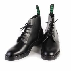 Solovair ASTRONAUT DERBY BOOT | 6 Eye Hi Shine | Black -Heschung shop derby boot 6 eye black 199 967293