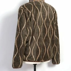 KAPITAL DRUNK STRIPE | Fleece Jacket | Khaki -Heschung shop drunk stripe fleece jacket khaki kapital 718054