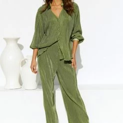 Adira Pants GREEN 26 Adira Pants GREEN -Heschung shop edit L4A9258 57436.1650521469