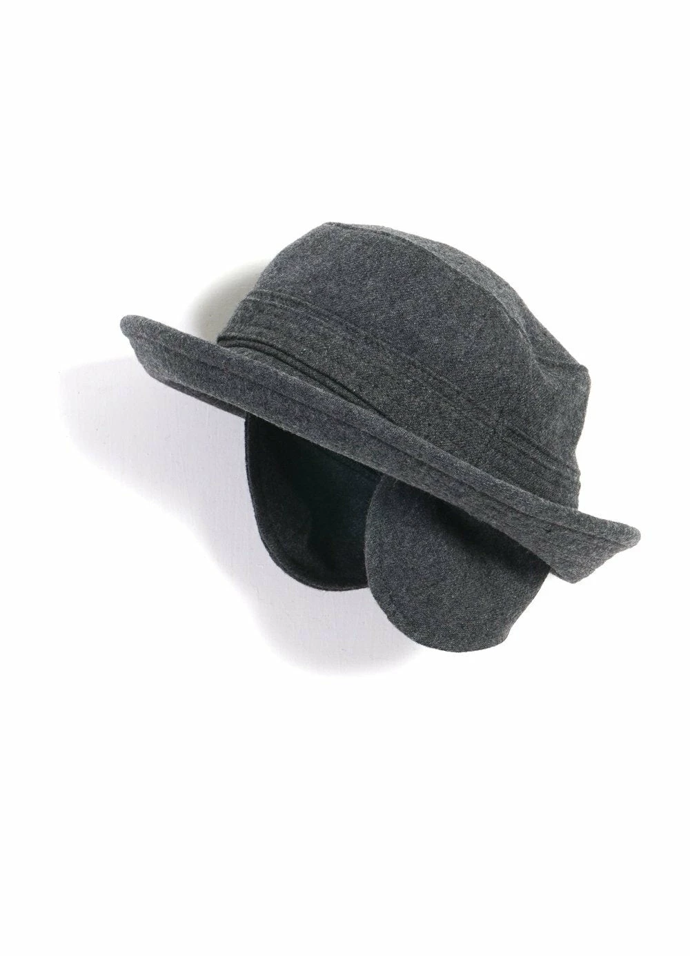 HANSEN GARMENTS EDVARD | Bucket Hat With Earflaps | Grey Melange 4 HANSEN GARMENTS EDVARD | Bucket Hat With Earflaps | Grey Melange - Image 2