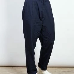 HANSEN GARMENTS EIGIL | Light Wide Cut Summer Trousers | Navy 11 HANSEN GARMENTS EIGIL | Light Wide Cut Summer Trousers | Navy -Heschung shop eigil light wide cut summer trousers navy 859158