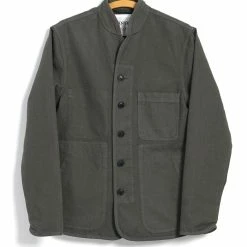 HANSEN GARMENTS ERLING | Refined Work Jacket | Green Grey