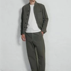 HANSEN GARMENTS ERLING | Refined Work Jacket | Green Grey -Heschung shop erling refined work jacket green grey hansen garments 645608