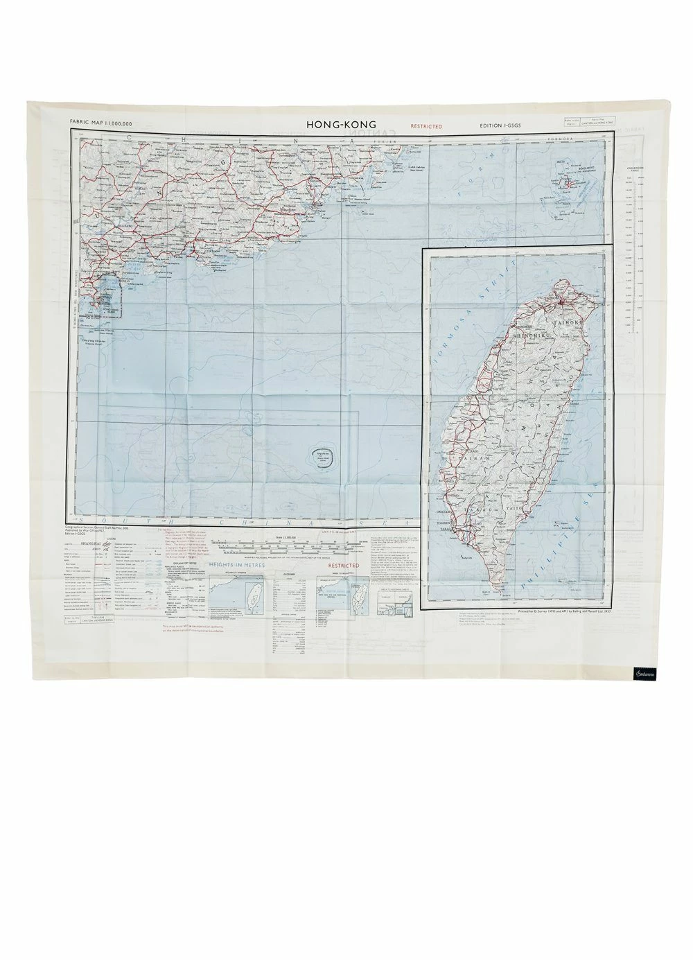 BONHOMME ESCAPE SCARF | Hong Kong / Canton | Map 4 BONHOMME ESCAPE SCARF | Hong Kong / Canton | Map - Image 2