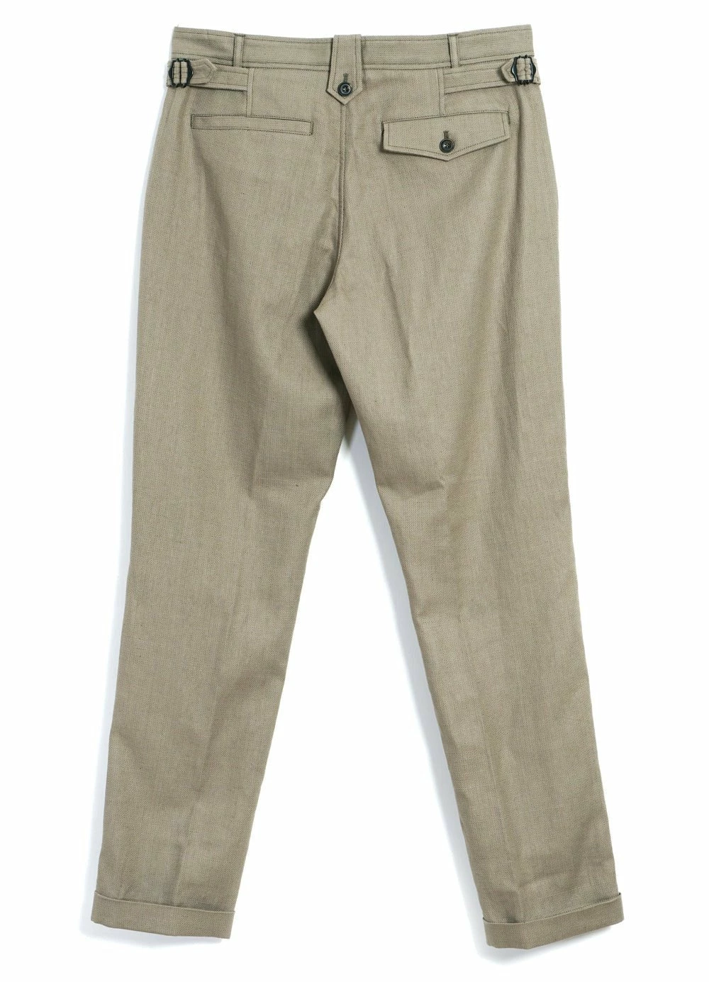 HANSEN GARMENTS FINN | Side Buckle Regular Trousers | Bay Leaf 6 HANSEN GARMENTS FINN | Side Buckle Regular Trousers | Bay Leaf - Image 4