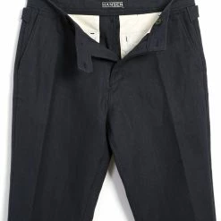 HANSEN GARMENTS FINN | Side Buckle Regular Trousers | Dark Blue -Heschung shop finn side buckle regular trousers dark blue hansen garments 477466