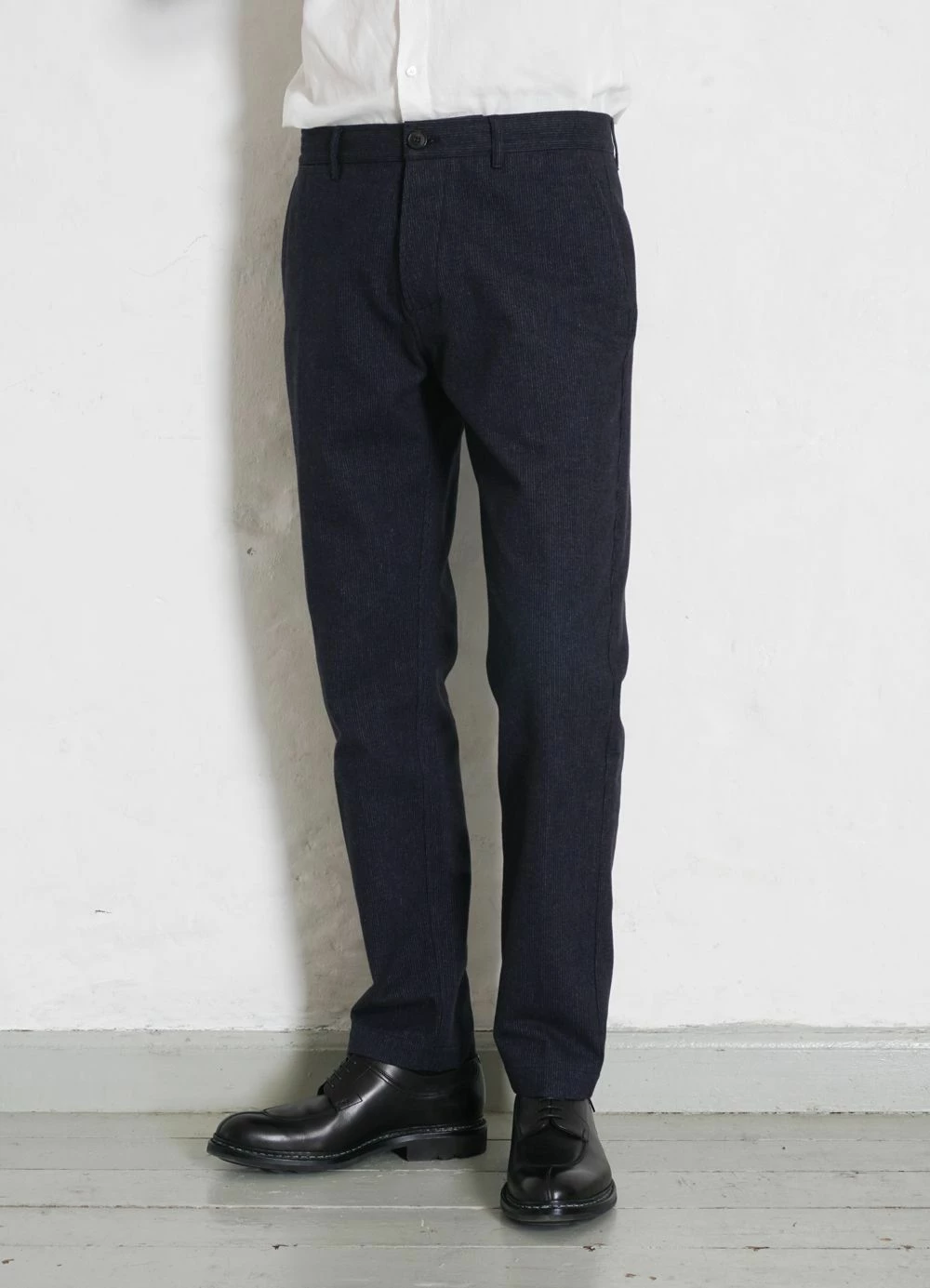 HANSEN GARMENTS FRED | Regular Fit Trousers | Brushed Blue 4 HANSEN GARMENTS FRED | Regular Fit Trousers | Brushed Blue - Image 2