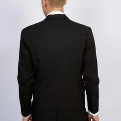 HANSEN GARMENTS FREDE | Pointed Lapel 2-Button Blazer | Slate -Heschung shop frede pointed lapel 2 button blazer slate 430 321437