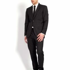 HANSEN GARMENTS FREDE | Pointed Lapel 2-Button Blazer | Slate -Heschung shop frede pointed lapel 2 button blazer slate 430 563302