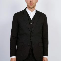 HANSEN GARMENTS FREDE | Pointed Lapel 2-Button Blazer | Slate -Heschung shop frede pointed lapel 2 button blazer slate 430 933869