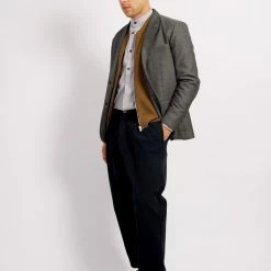 HANSEN GARMENTS FREDERIK | Casual Blazer | Indigo Grey -Heschung shop frederik casual blazer indigo grey 425 383448