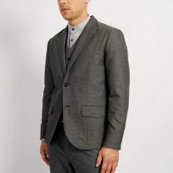 HANSEN GARMENTS FREDERIK | Casual Blazer | Indigo Grey -Heschung shop frederik casual blazer indigo grey 425 838078