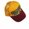 KAPITAL FREE WHEELIN | Trucker Cap | Gold/Burgundy -Heschung shop free wheelin trucker cap goldburgundy kapital 391208
