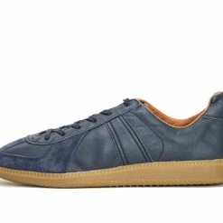 REPRODUCTION OF FOUND GERMAN MILITARY TRAINER | Leather Sneaker | Navy