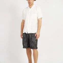 HANSEN GARMENTS GILBERT | Wide Cut Shorts | Botanic Indigo -Heschung shop gilbert wide cut shorts botanic indigo 190 519856