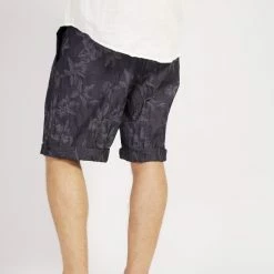 HANSEN GARMENTS GILBERT | Wide Cut Shorts | Botanic Indigo -Heschung shop gilbert wide cut shorts botanic indigo 190 829487