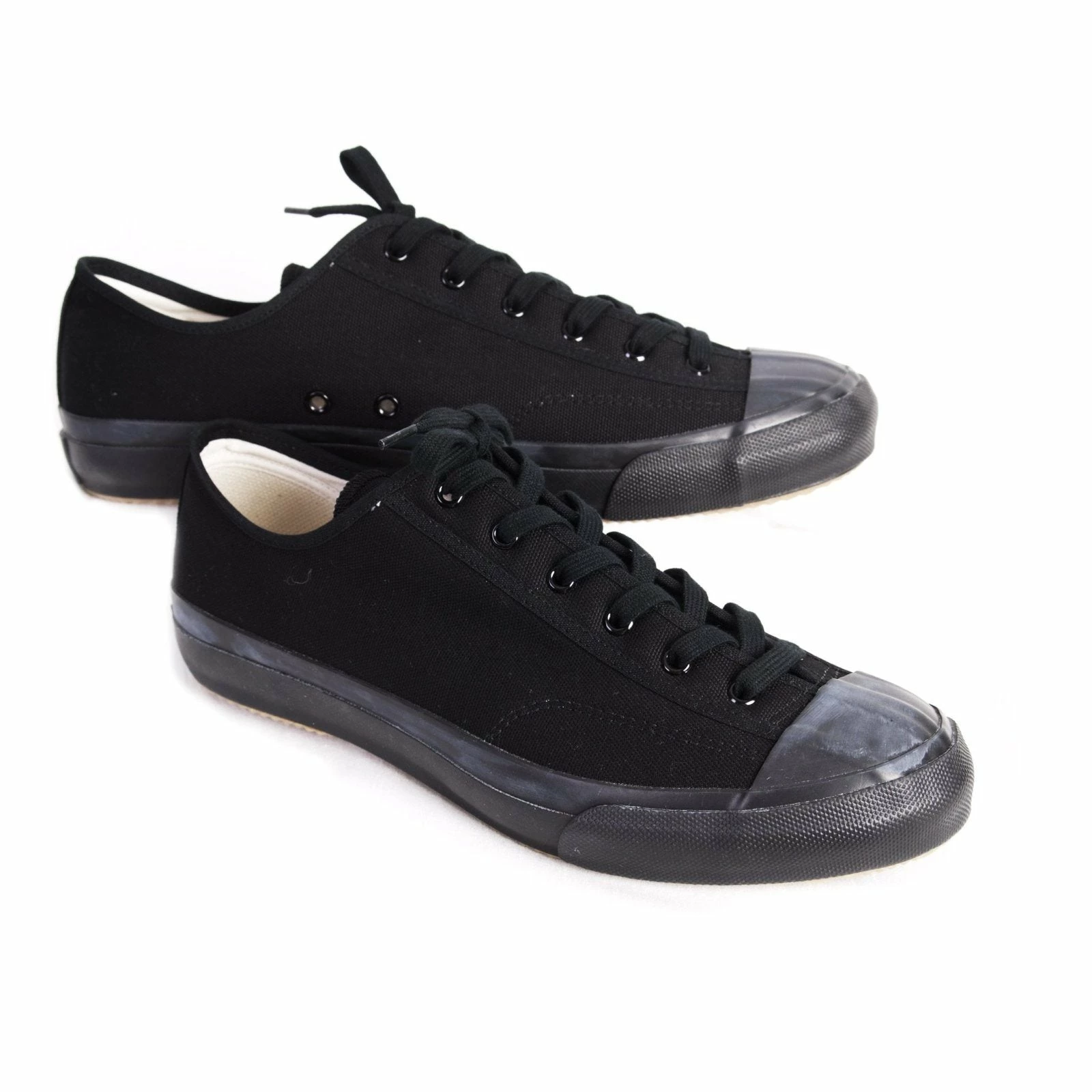 Moonstar GYM CLASSIC | Canvas Vulcanised Sole Sneaker | Black Mono 4 Moonstar GYM CLASSIC | Canvas Vulcanised Sole Sneaker | Black Mono - Image 2