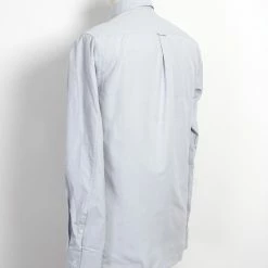 HANSEN GARMENTS HAAKON | Hidden Button Down Shirt | Silver 9 HANSEN GARMENTS HAAKON | Hidden Button Down Shirt | Silver -Heschung shop haakon hidden button down shirt silver hansen garments 410595