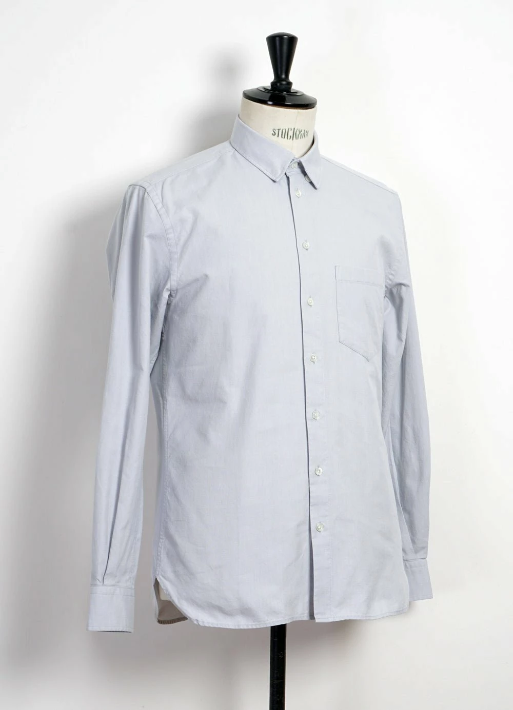 HANSEN GARMENTS HAAKON | Hidden Button Down Shirt | Silver 4 HANSEN GARMENTS HAAKON | Hidden Button Down Shirt | Silver - Image 2