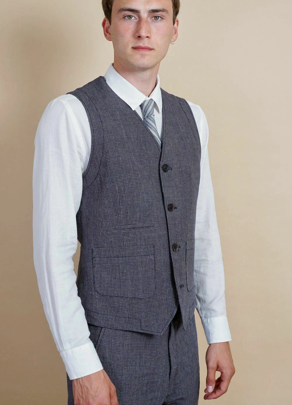 HANSEN GARMENTS HALFDAN | Classic Waistcoat | River 4 HANSEN GARMENTS HALFDAN | Classic Waistcoat | River - Image 2