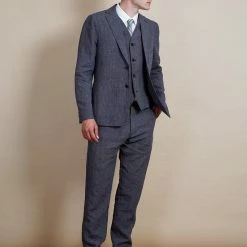 HANSEN GARMENTS HALFDAN | Classic Waistcoat | River 13 HANSEN GARMENTS HALFDAN | Classic Waistcoat | River -Heschung shop halfdan classic waistcoat river hansen garments 540542