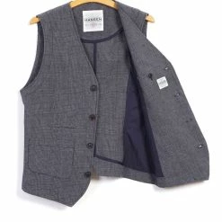 HANSEN GARMENTS HALFDAN | Classic Waistcoat | River 15 HANSEN GARMENTS HALFDAN | Classic Waistcoat | River -Heschung shop halfdan classic waistcoat river hansen garments 752186