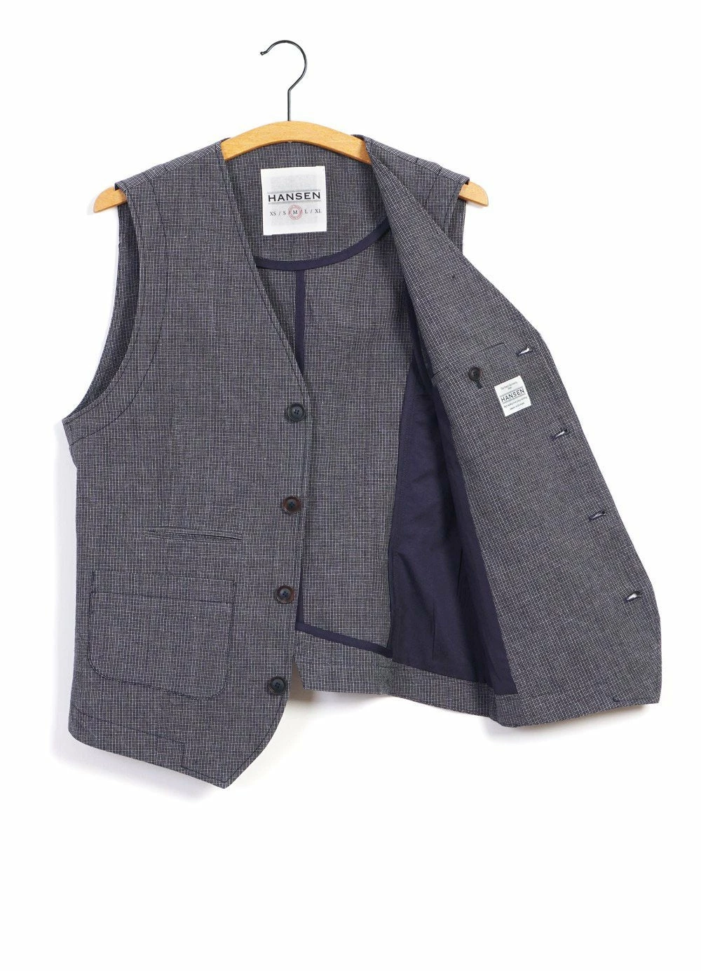 HANSEN GARMENTS HALFDAN | Classic Waistcoat | River 8 HANSEN GARMENTS HALFDAN | Classic Waistcoat | River - Image 6