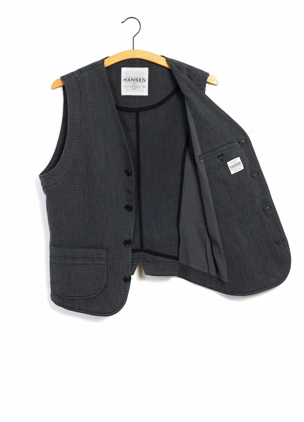 HANSEN GARMENTS HARALD | Casual Waistcoat | Elephant 5 HANSEN GARMENTS HARALD | Casual Waistcoat | Elephant - Image 3
