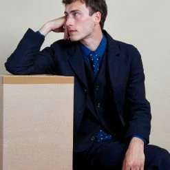 HANSEN GARMENTS HARALD | Casual Waistcoat | Indigo 9 HANSEN GARMENTS HARALD | Casual Waistcoat | Indigo -Heschung shop harald casual waistcoat indigo hansen garments 804745