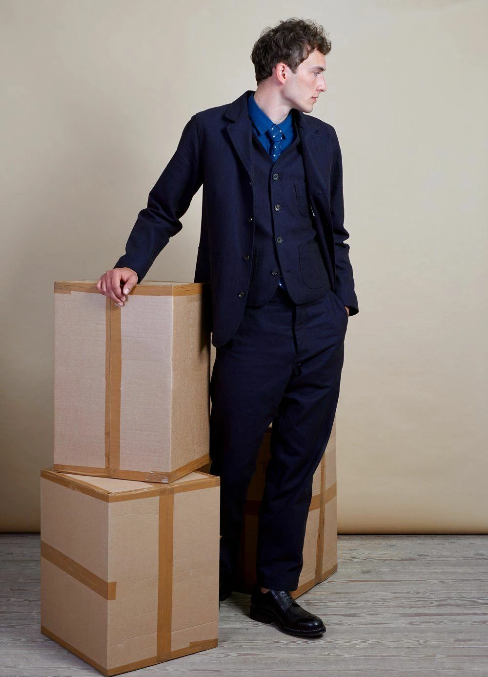 HANSEN GARMENTS HARALD | Casual Waistcoat | Indigo 4 HANSEN GARMENTS HARALD | Casual Waistcoat | Indigo - Image 2