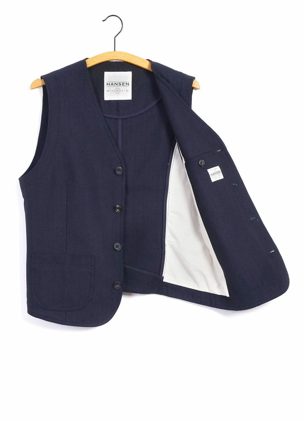 HANSEN GARMENTS HARALD | Casual Waistcoat | Indigo 7 HANSEN GARMENTS HARALD | Casual Waistcoat | Indigo - Image 5