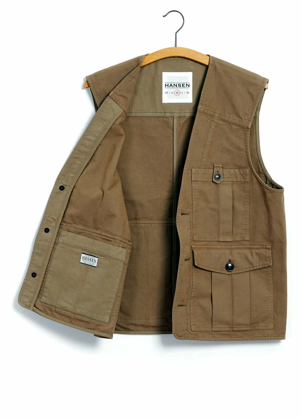 HANSEN GARMENTS HEKTOR | Utility Vest | Khaki 7 HANSEN GARMENTS HEKTOR | Utility Vest | Khaki - Image 5