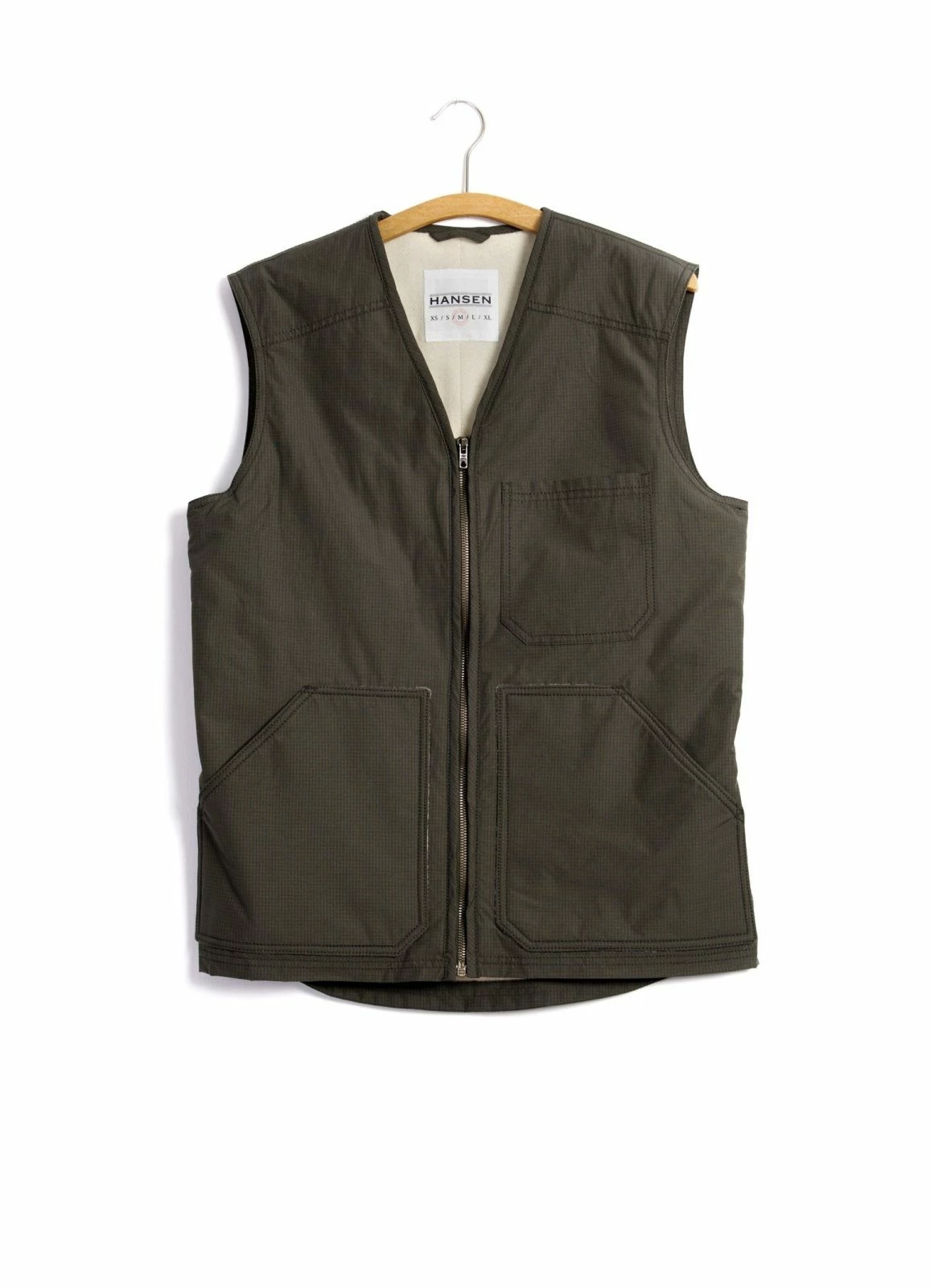 HANSEN GARMENTS HERBERT | Lined Zipper Work Waistcoat | Tech Army 3 HANSEN GARMENTS HERBERT | Lined Zipper Work Waistcoat | Tech Army