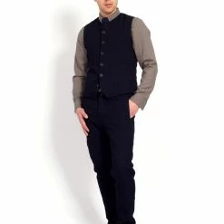 HANSEN GARMENTS IVAN | Slim Fit Trousers | Deep Indigo -Heschung shop ivan slim fit trousers deep indigo 265 128082