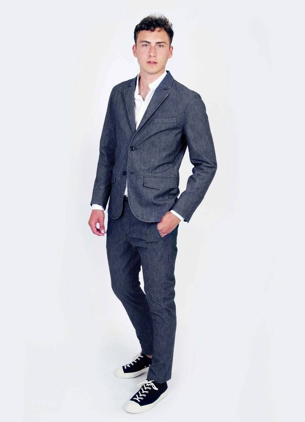 HANSEN GARMENTS IVAN | Slim Fit Trousers | Indigostripe 4 HANSEN GARMENTS IVAN | Slim Fit Trousers | Indigostripe - Image 2