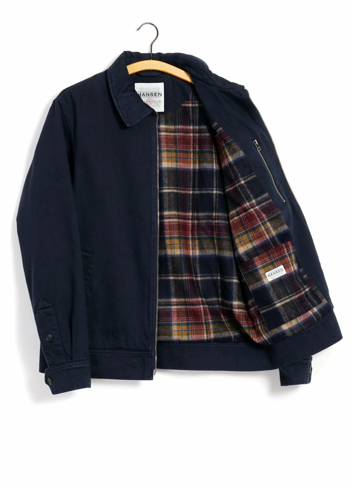 HANSEN GARMENTS JARLE | Casual Zipper Jacket | Navy 6 HANSEN GARMENTS JARLE | Casual Zipper Jacket | Navy - Image 4