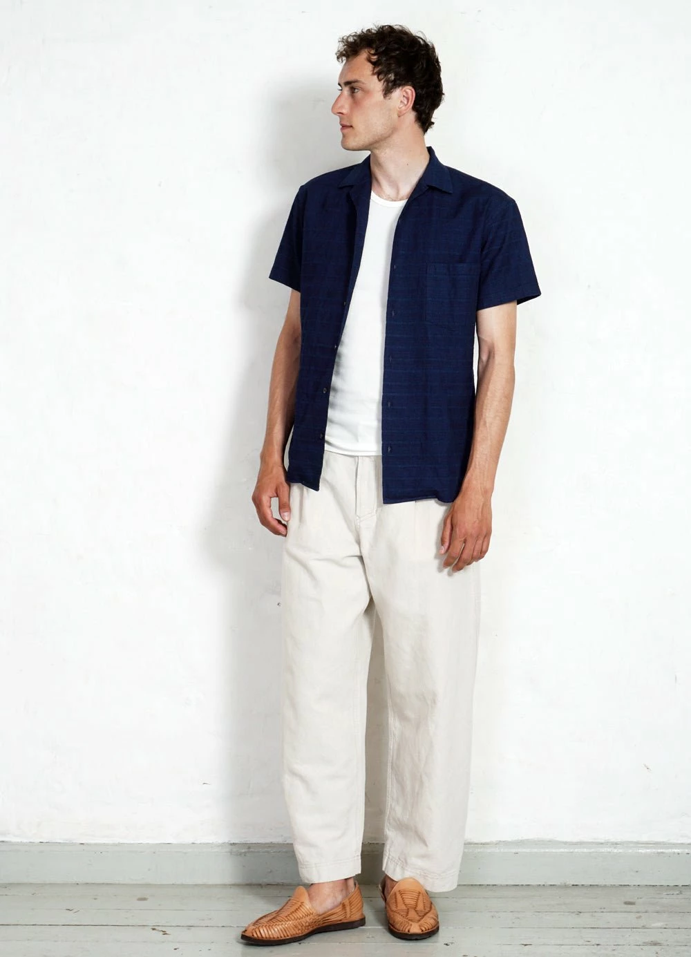 HANSEN GARMENTS JONNY | Short Sleeve Shirt | Dobby Indigo 4 HANSEN GARMENTS JONNY | Short Sleeve Shirt | Dobby Indigo - Image 2