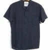 HANSEN GARMENTS JONNY | Short Sleeve Shirt | Navy -Heschung shop jonny short sleeve shirt navy hansen garments 603686