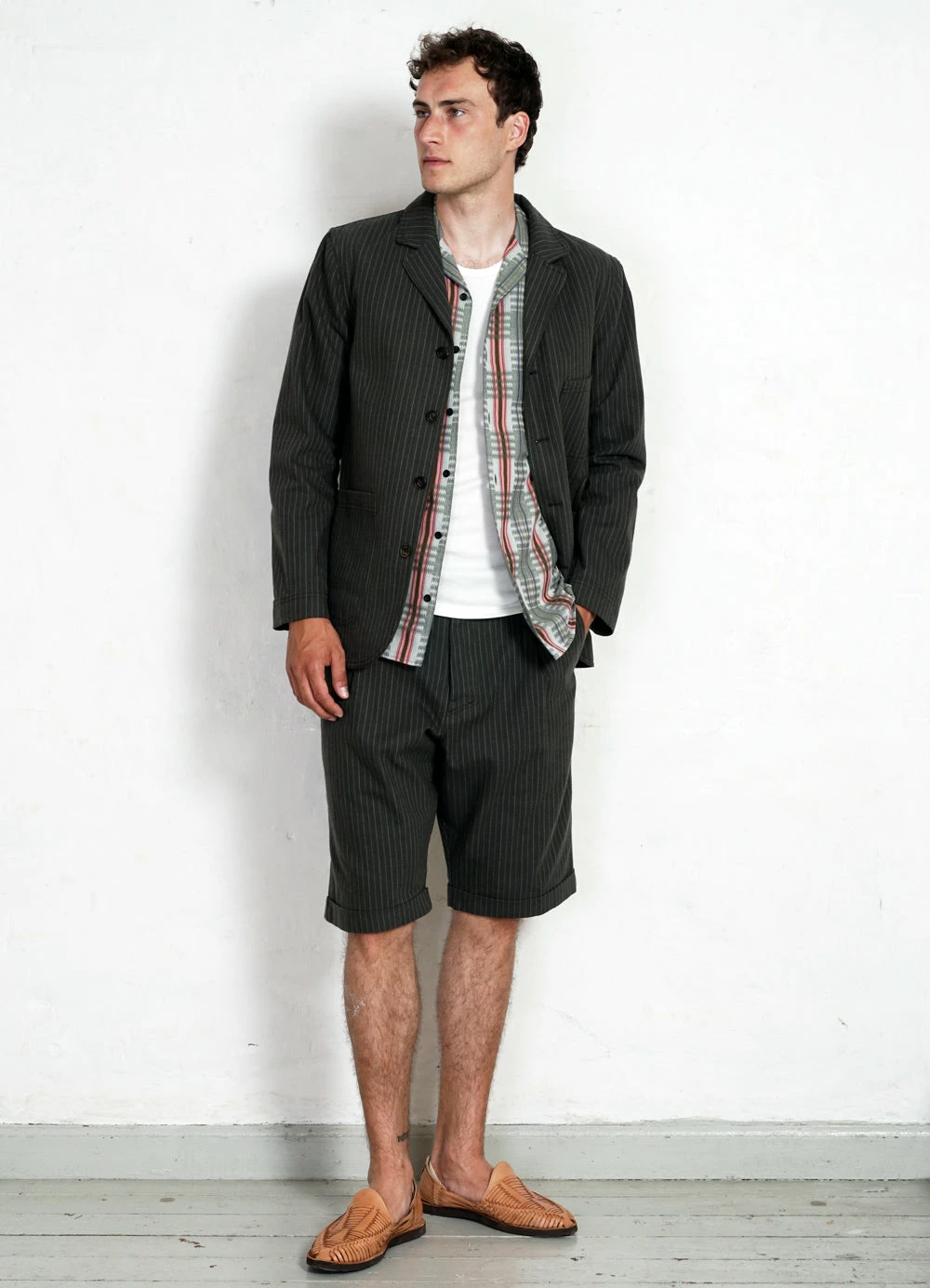 HANSEN GARMENTS LUKAS | Blazer Jacket | Khaki Pin 4 HANSEN GARMENTS LUKAS | Blazer Jacket | Khaki Pin - Image 2