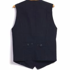 HANSEN GARMENTS KAJ | Casual Waistcoat | Black Indigo 9 HANSEN GARMENTS KAJ | Casual Waistcoat | Black Indigo -Heschung shop kaj casual waistcoat black indigo hansen garments 861155