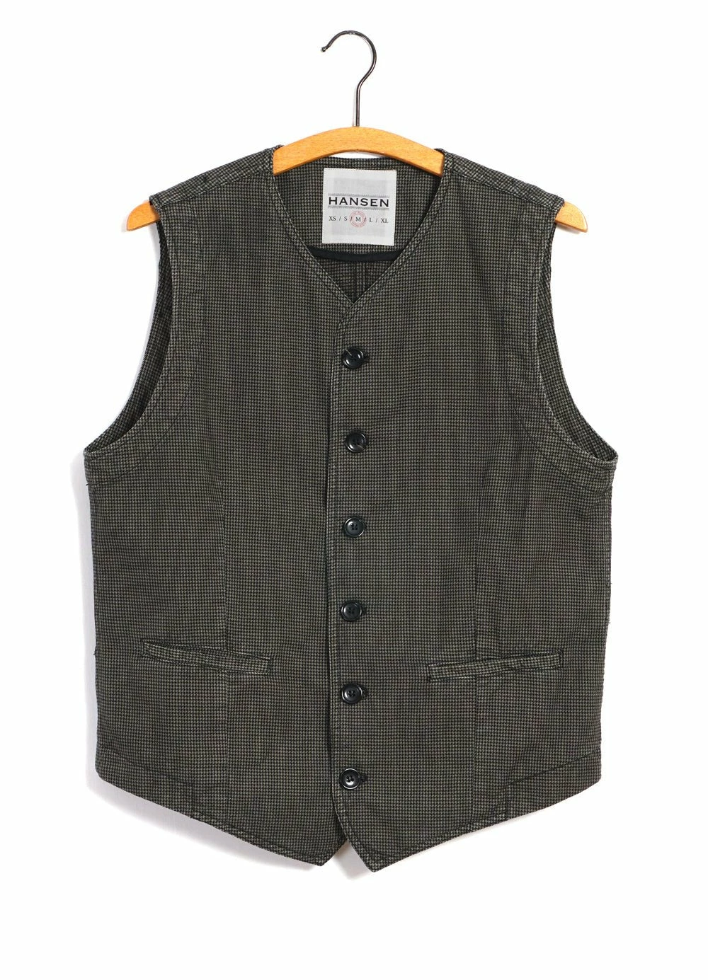 HANSEN GARMENTS KAJ | Casual Waistcoat | Black Sand 3 HANSEN GARMENTS KAJ | Casual Waistcoat | Black Sand