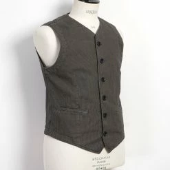 HANSEN GARMENTS KAJ | Casual Waistcoat | Black Sand 8 HANSEN GARMENTS KAJ | Casual Waistcoat | Black Sand -Heschung shop kaj casual waistcoat black sand hansen garments 866195