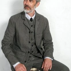 HANSEN GARMENTS KAJ | Casual Waistcoat | Black Sand 7 HANSEN GARMENTS KAJ | Casual Waistcoat | Black Sand -Heschung shop kaj casual waistcoat black sand hansen garments 929077