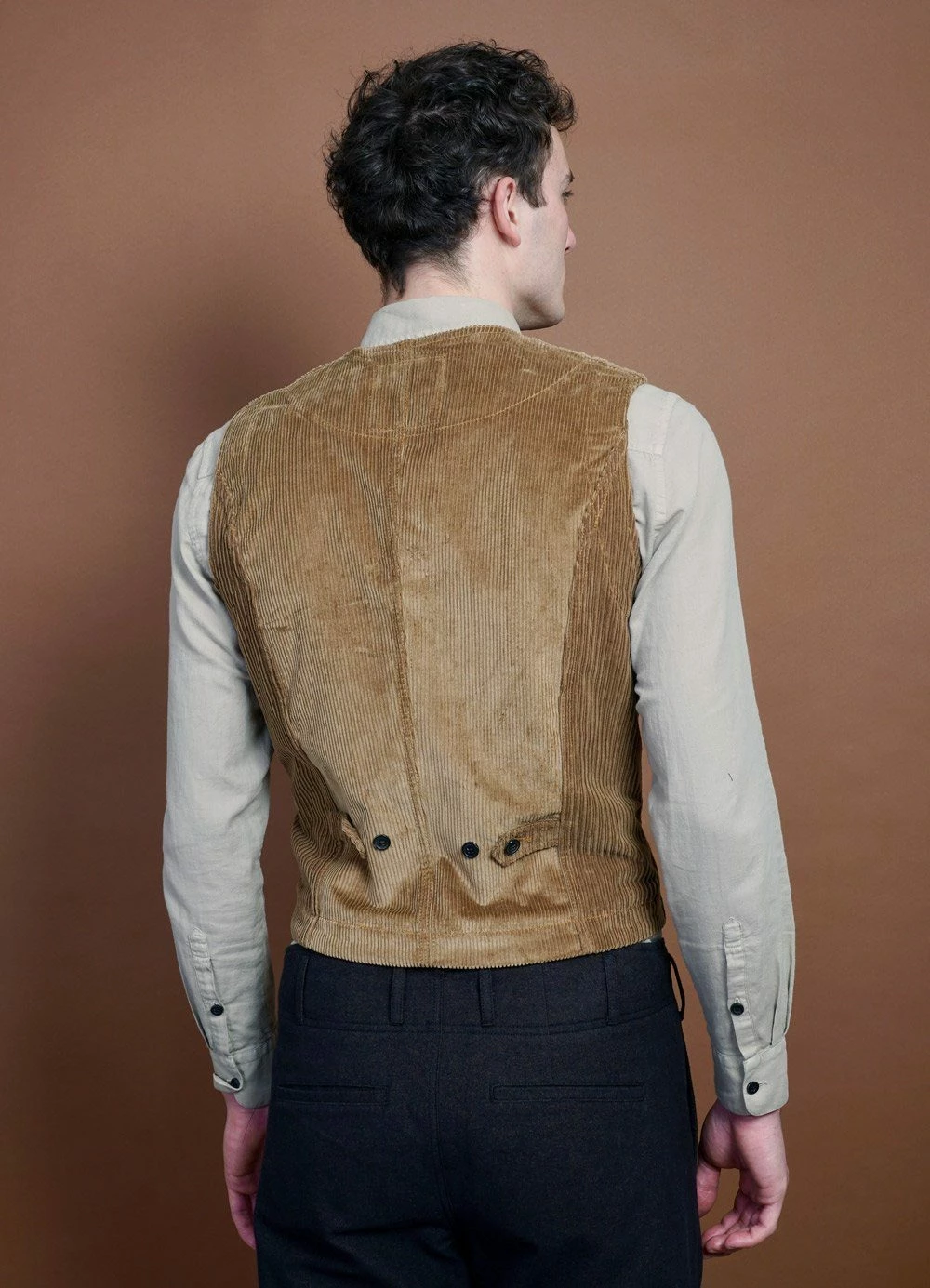 HANSEN GARMENTS KAJ | Casual Waistcoat | Camel 4 HANSEN GARMENTS KAJ | Casual Waistcoat | Camel - Image 3