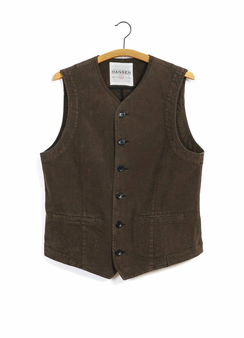 HANSEN GARMENTS KAJ | Casual Waistcoat | Nut 3 HANSEN GARMENTS KAJ | Casual Waistcoat | Nut