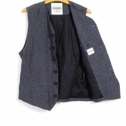 HANSEN GARMENTS KALLE | Casual Classic Vest | Blue Delave -Heschung shop kalle casual classic vest blue delave 225 524621